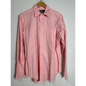Polo Ralph Lauren Andrew Classic Fit Pink Herringbone Cotton Shirt 15.5 - 34/35